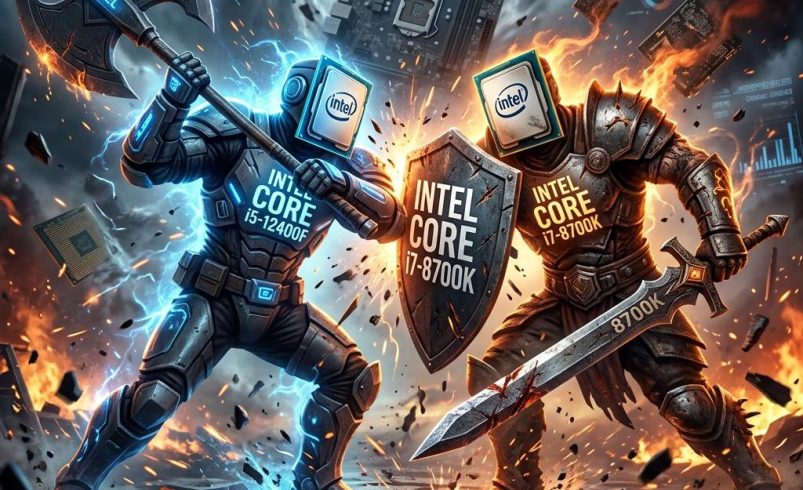 مقایسه  Intel Core i5-12400F و Intel Core i7-8700K
